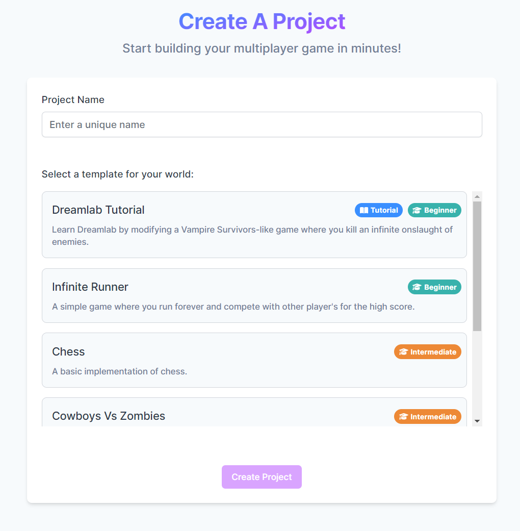 Create a Project